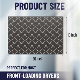 Teenyyou 1 Pcs 26" x 18" Dryer Covers for The Top, Washer and Dryer Top Protector Mat, Non Slip Waterproof Machine Cover Dust Proof Quick Drying Topper Pad for Laundry and Kitchen (Stylish)