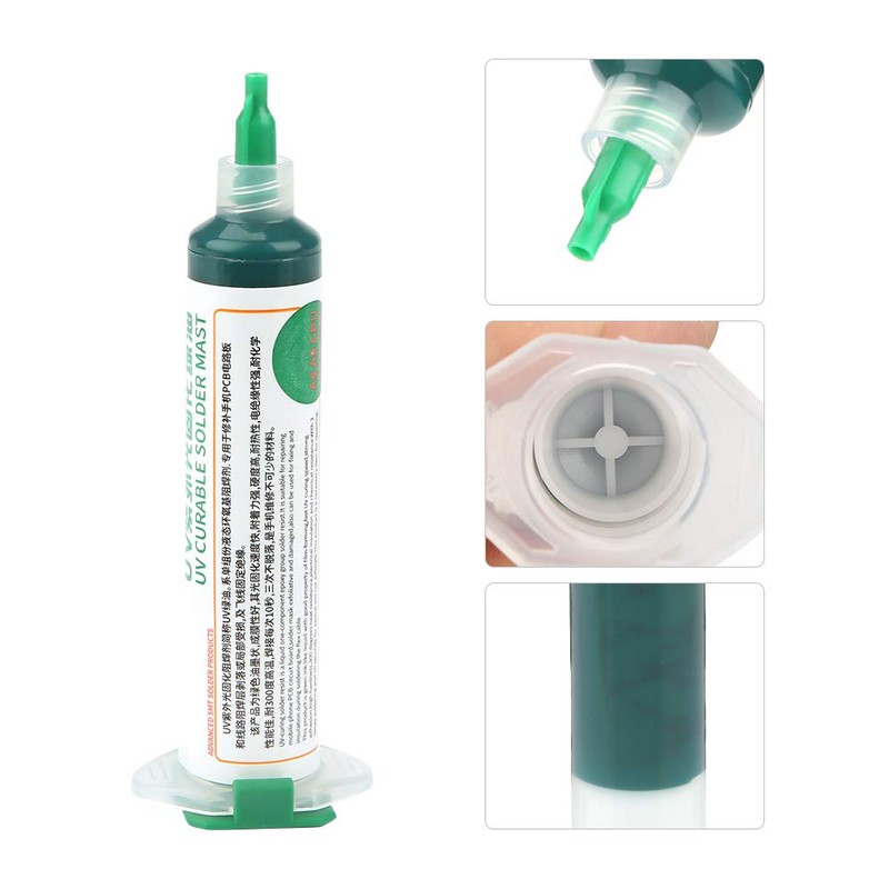 Kadimendium 2Pcs Light Curing Solder Mask Ink Green BGA PCB
