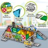 Oriate City Road Set Magnetic Tiles, Rolling Rescue Toy Cars