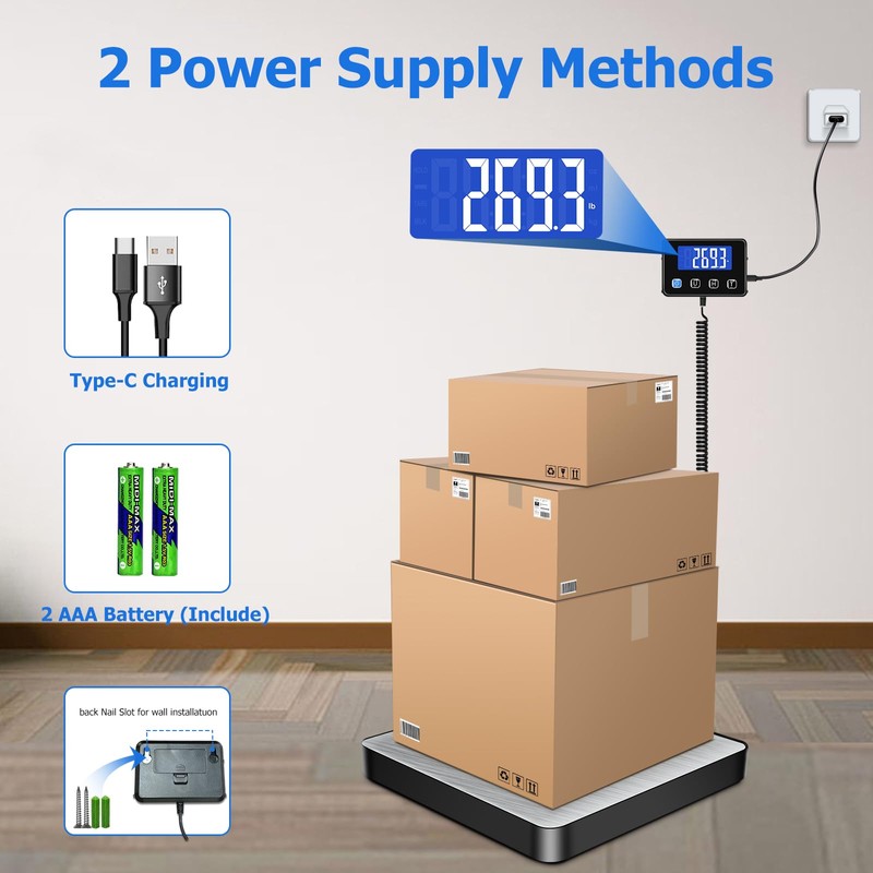 KUAIVO Shipping Scale, 440 lbs/0.35oz High Accurate Digital Postal Scale