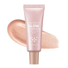 Glow Foundation, Shimmer Grundierung mit Natürlicher Glanz für Gesicht & Körper, Wasserfest & Langanhaltend Concealer Abdeckung Makellose, Feuchtigkeitsspendende Flüssige Make up Cream für Ganzen Tag
