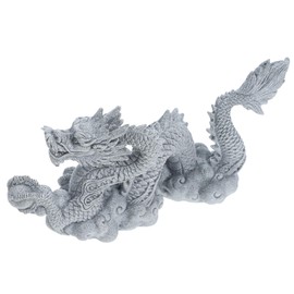 Ipetboom Garden Dragon Sculpture Sandstone Carving Small Desktop Decor Sturdy Chinese Dragon Statue for Home Garden Decoration Unique Sandstone Figurine