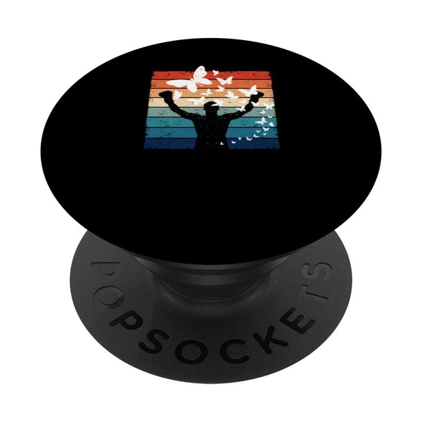 Float Like Butterfly Sting Bee Boxer Love Box Silhouette PopSockets
