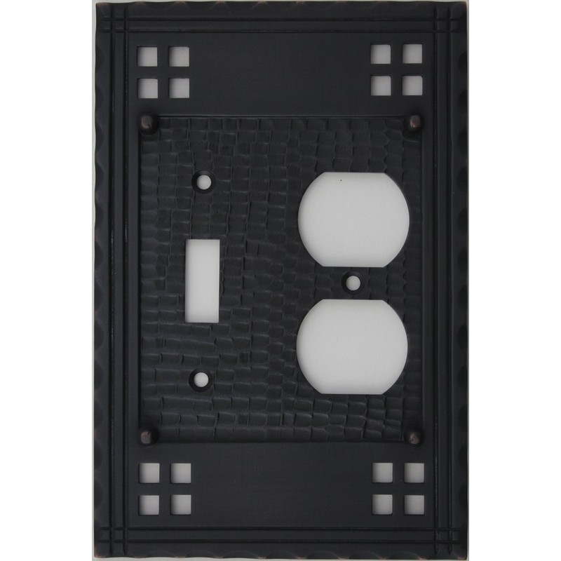 Arts & Crafts Mission Style Oil Rubbed Bronze 2 Gang