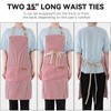 NLUS 2 Pack Kitchen Cooking Aprons, Adjustable Bib Soft Chef