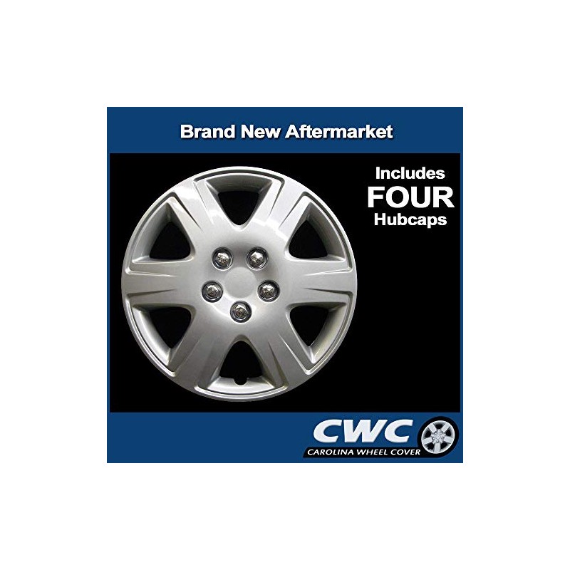 Premium Replica Hubcap Set, Replacement for Toyota Corolla 2005-2008, 15-inch