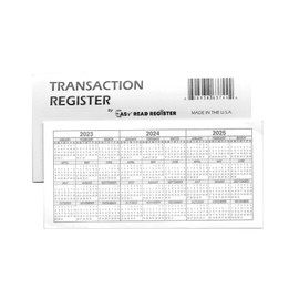 Checkbook Register, Made in The USA, Check Registers for Personal, Blank Ledger Transaction Registers for Personal or Business Bank, Check Register Book (23-24-25 Calendars, 24)