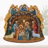 Orthodox Nativity Scene with Angels Décorative Set by G. Debrekht