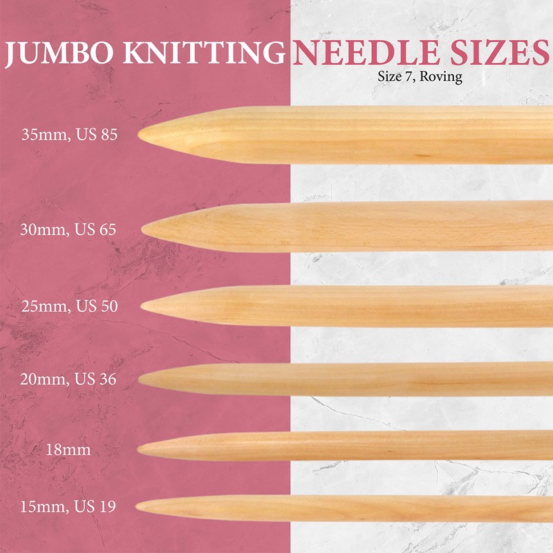 JubileeYarn Jumbo Bamboo Circular Knitting Needle Sets - US 85