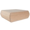 WooDeeDoo Shallow Slim Wooden Square Keepsake Box with Rounded Edges