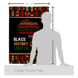 Ornament Collection Afro Americans History Month House Flag Eagle Set Black Lives Matter BLMCelebrates African Heritage Decoration Banner Small Garden Yard Gift Double-Sided, Made in USA