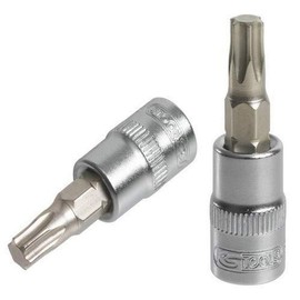 KS Tools 922.1484 Torx® Socket, 1/4 Inch, L.37 mm, T30, ULTIMATE® Range Chrome Vanadium, Satin Chrome