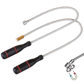 Pack of 2 Bar Magnets, Magnetic Rod Gripper with 50 cm Flexible Gooseneck, Magnetic Lifter, Portable and Flexible Magnetic Bar, Extra Strong, Suitable for Picking Small Parts, Car Parts