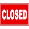Closed Flexible Magnetic Sign 7.5 x 10.75 in. White on