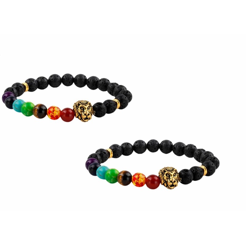 TUMBEELLUWA Beads Bracelets for Men and Women, Semi Precious Stone