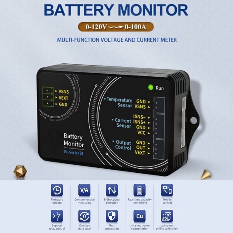 Battery Monitor Volt Ampere Capacity Power Meter Tester Voltmeter Ammeter