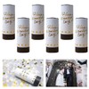 DEARLIVES 6 Pcs White Confetti Cannons, Biodegradable Confetti Wedding Party
