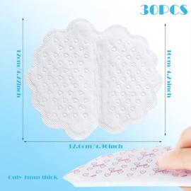Armpit Sweat Pads, Sweat Pads for Women & Men, 30 Count Disposable Underarm Sweat Pads, 120 x 126 mm Large Size Sweat Guards for Armpits, Individually Wrapped Perspi Guard