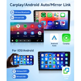 2G+64G Car Radio for Honda Civic 2001-2005 Android Car Stereo, Rimoody 9 Inch Touchscreen Support GPS Navigation WiFi Mirror Link FM/RDS EQ SWC Rear View Camera Microphone Carplay Android Auto