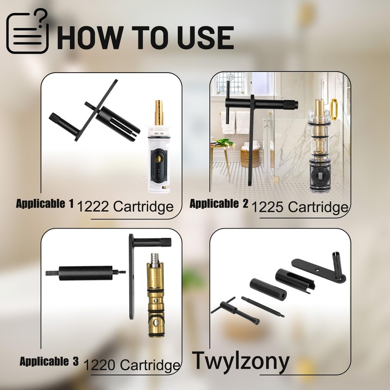 Twylzony 999150 Cartridge Removal Tool Compatible with Moen 1220、1225 and