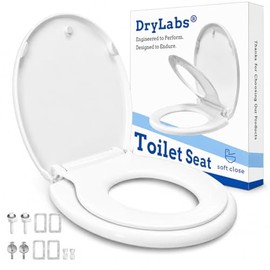 Round Toilet Seat with Built-In Toddler Seat 16.5" - Soft Close for Child & Adult, Potty Training Seat, Durable PP Toilet Seat, Easy Installation & Removal, Fits Most Toilet Bowls