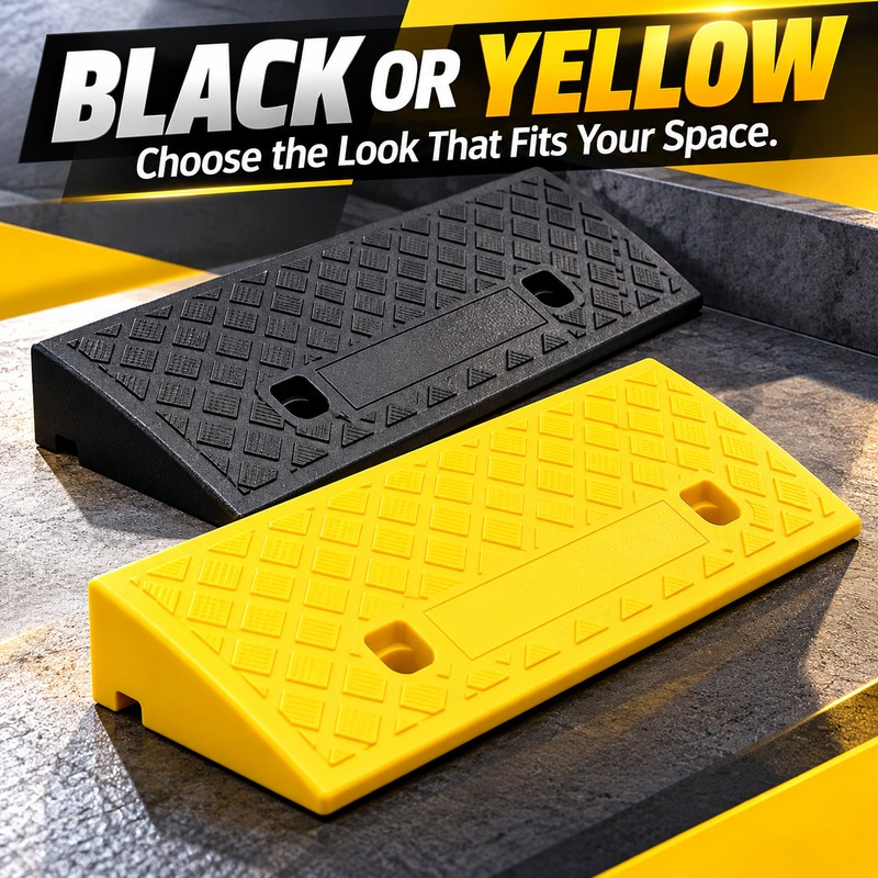 Threshold Ramp for Smooth Access – Non-Slip Plastic Transition Ramp
