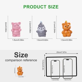 200pcs Mini Resin Animals Different 200 Styles Variety Tiny Small Animals Figure to Hide Luminous Glow in The Dark for Garden Dollhouse DIY Craft Decor Small Plastic Miniature Crafts Decor Aquarium