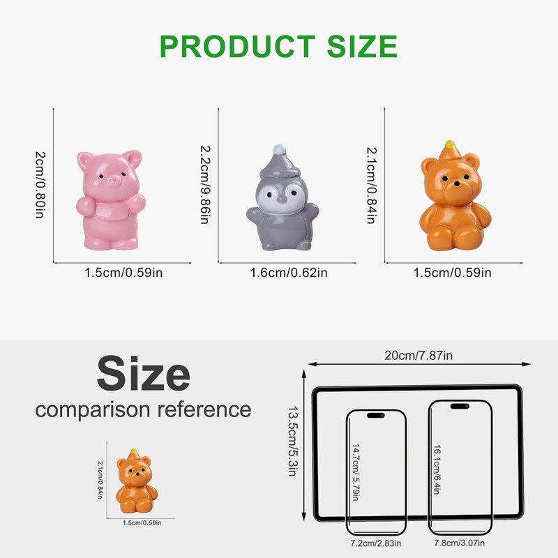 200pcs Mini Resin Animals Different 200 Styles Variety Tiny Small