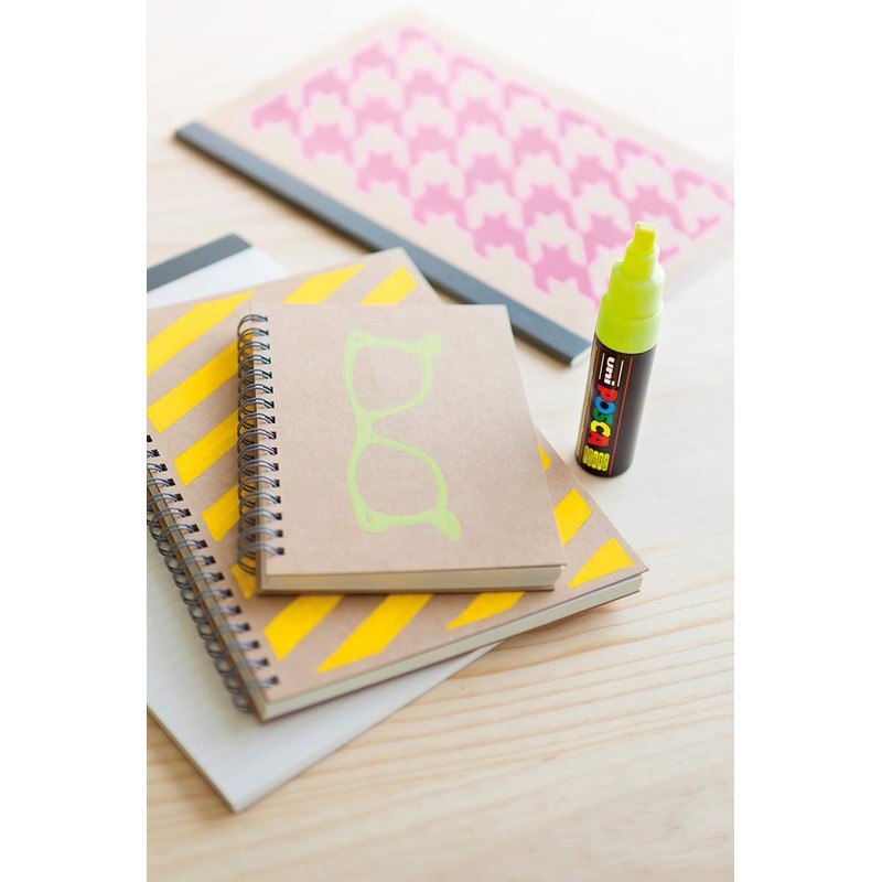 Uni Posca Marker PC-8K Paint Glass Pen Broad Chisel Tip