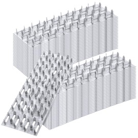 Yaocom 50 Pcs Truss Mending Plates 2 x 6 Inch Metal Pronged Truss Plate Repair Tie Roofing Nails Flat Bracket Connector with 20 Ga Thick 8 mm Nail Teeth for Wood Timber Stud