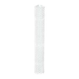 Boen - Plastic Hex Chicken Wire Mesh Temporary Fence Roll (3' x 25' - White) - Plastic Fence Poultry Netting for Temporary or Semi Permanent Enclosures, Deer Netting Fence, Construction Fencing
