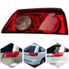Halogen Rear Tail Lights Lamps, Right Passenger Side for Toyota Sienna 2006 2007 2008 2009 2010 Driver Side Taillight Rear Tail Lamp Brake Stop Turn Signal Tail Light Assembly (Right)