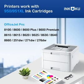 INKOKU 951 951XL Compatible for HP 951 Ink Cartridges Color Combo High Yield Pack Use with OfficeJet Pro 8600 8610 8620 8100 8630 8660 8640 8615 8625 251DW 276DW (2 Cyan, 2 Magenta, 2 Yellow, 6 Pack)