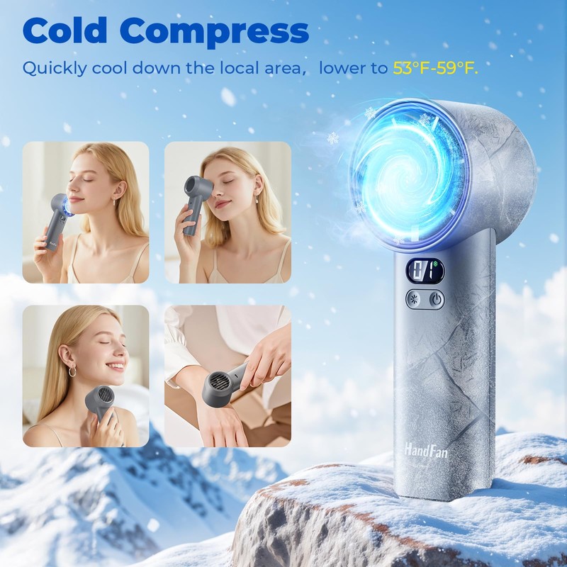 HandFan 5200mAh High Speed Handheld Turbo Fan, 13000 RPM Powerful