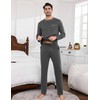 Litherday Men's Pyjamas Sets Long-Sleeve Cotton Pjs Set 2 Piece