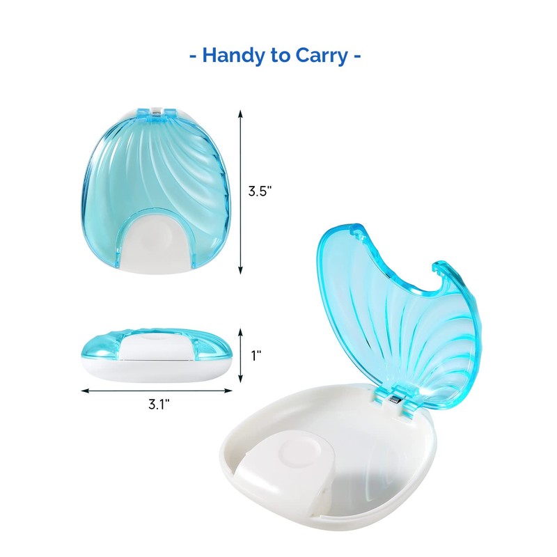 JMU Retainer Case, Blue Orthodontic Dental Mouth Guard Case
