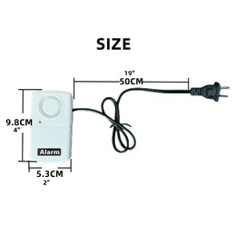 2 alarmas de fallo de alimentación, detector automático de 120 db, alarma de corte de energía, alarma de corte de energía, 110 V, 120 V, necesita batería de 9 V (no incluida)