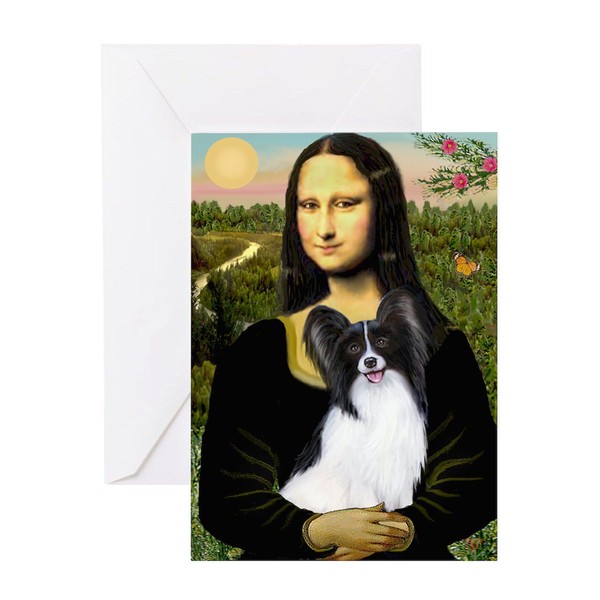 CafePress Mona's Papillon Matte Folded Greeting Card Glossy