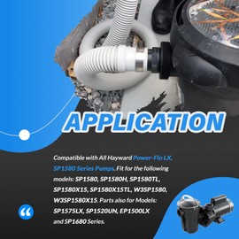 usvehj Replace for Hayward SP1580 Pump Seal Kit O-Ring Seal Gasket Rebuild Repair Kit Complete Pump Rebuild Repair Kit Fit for Hayward Power-Flo LX, SP1580 Series Pumps