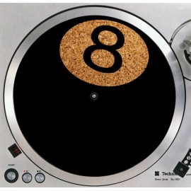 Plastic Waffles DJ 8 Ball #1 Cork Slipmat Cork 12" Slip Mat Audiophile Anti-Static x1