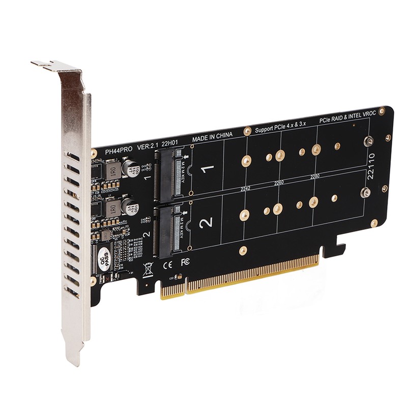PCIE X16 to M.2 M KEY Expansion Card NVMEx4 SSD
