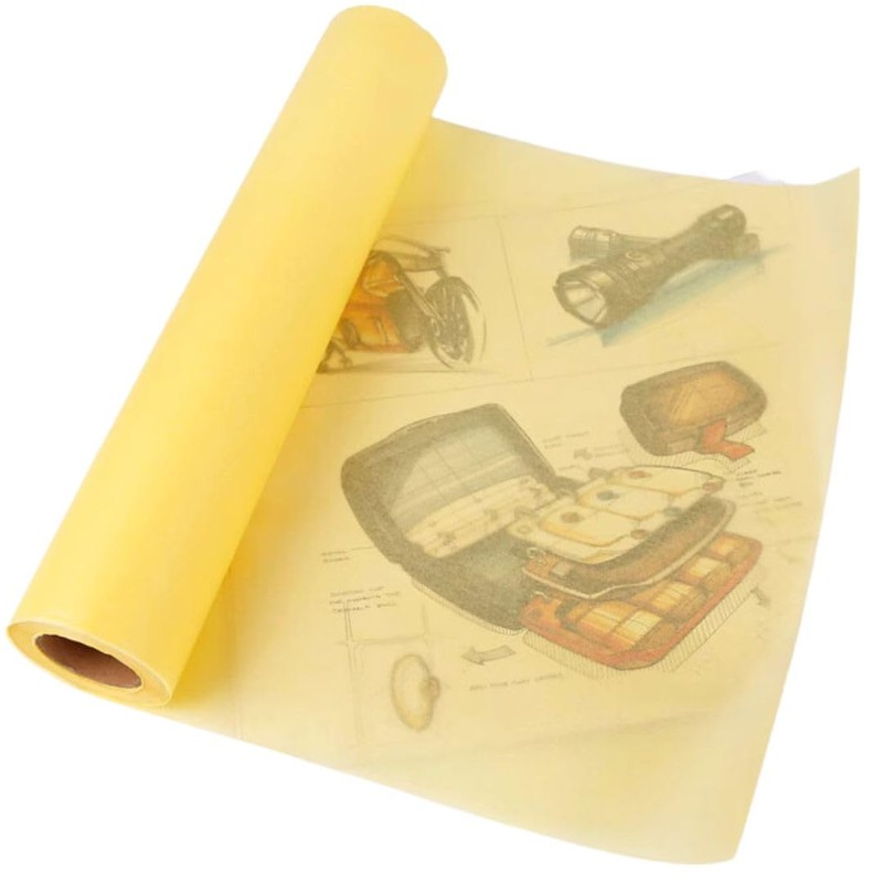 cobalt planet Tracing Paper Roll Translucent Matte (Yellow, Width 31.2