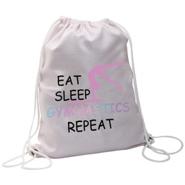 JYTAPP Gymnastics Gifts Gymnastics Drawstring Bag Eat Sleep Gymnastics Competition Bag Gymnasts Gifts Gymnastics Travel Bag Sport Pack (pink)