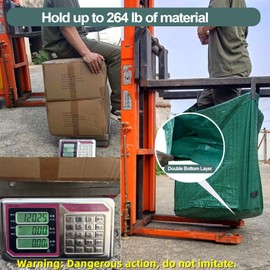 Pilntons 3 Pack 137 Gallons Reusable Yard Waste Bags with Double Bottom Extra Large Leaf Lawn Bags Reusable Heavy Duty With 4 Handles Garden waste Bags Containers for Debris Grass Clipping