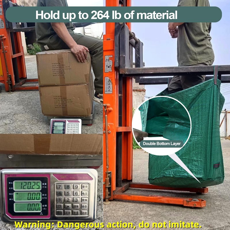 Pilntons 3 Pack 137 Gallons Reusable Yard Waste Bags with