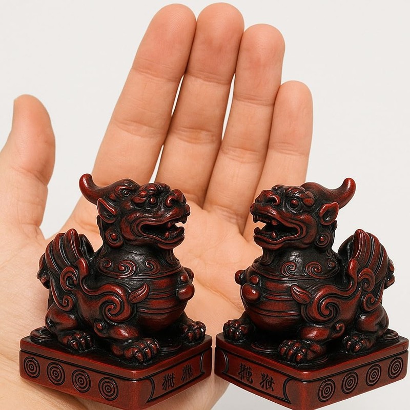 Betterdecor A Pair of Feng Shui Pi Yao/Pi Xiu (Cherry)