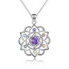 ONEFINITY Yoga Lotus Necklace Chakra Necklace 925 Sterling Silver Chakra