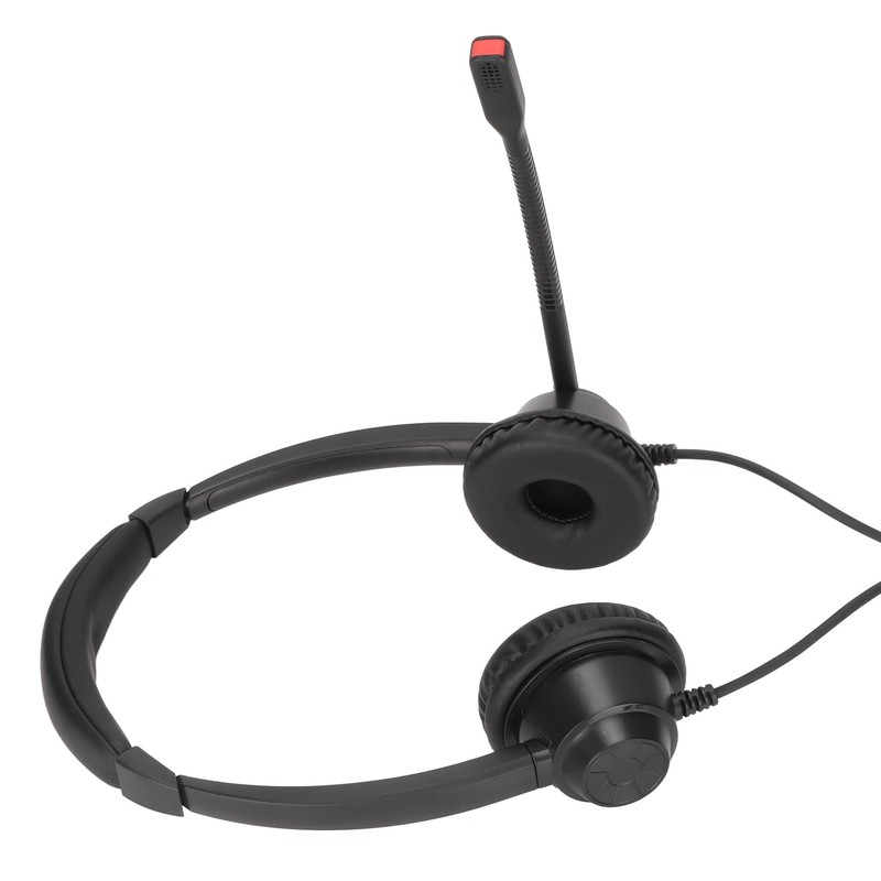 RJ9 Phone Headset Built in HD Microphone Binaural Office Headset