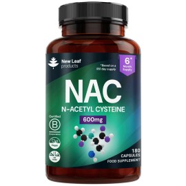 NAC N-acetil-cisteína 600 mg suplementos alta biodisponibilidad cápsulas de aminoácidos