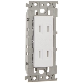 Panasonic WTL135248W Double Outlet with Embedded Door (with Insulated Frame), Ceramic White